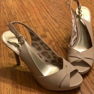 Christian Siriano open toe nude heals size 9 1/2